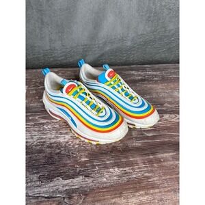 Nike Air Max 97 Retro GS White Blue Red Yellow Kids Youth Sneakers